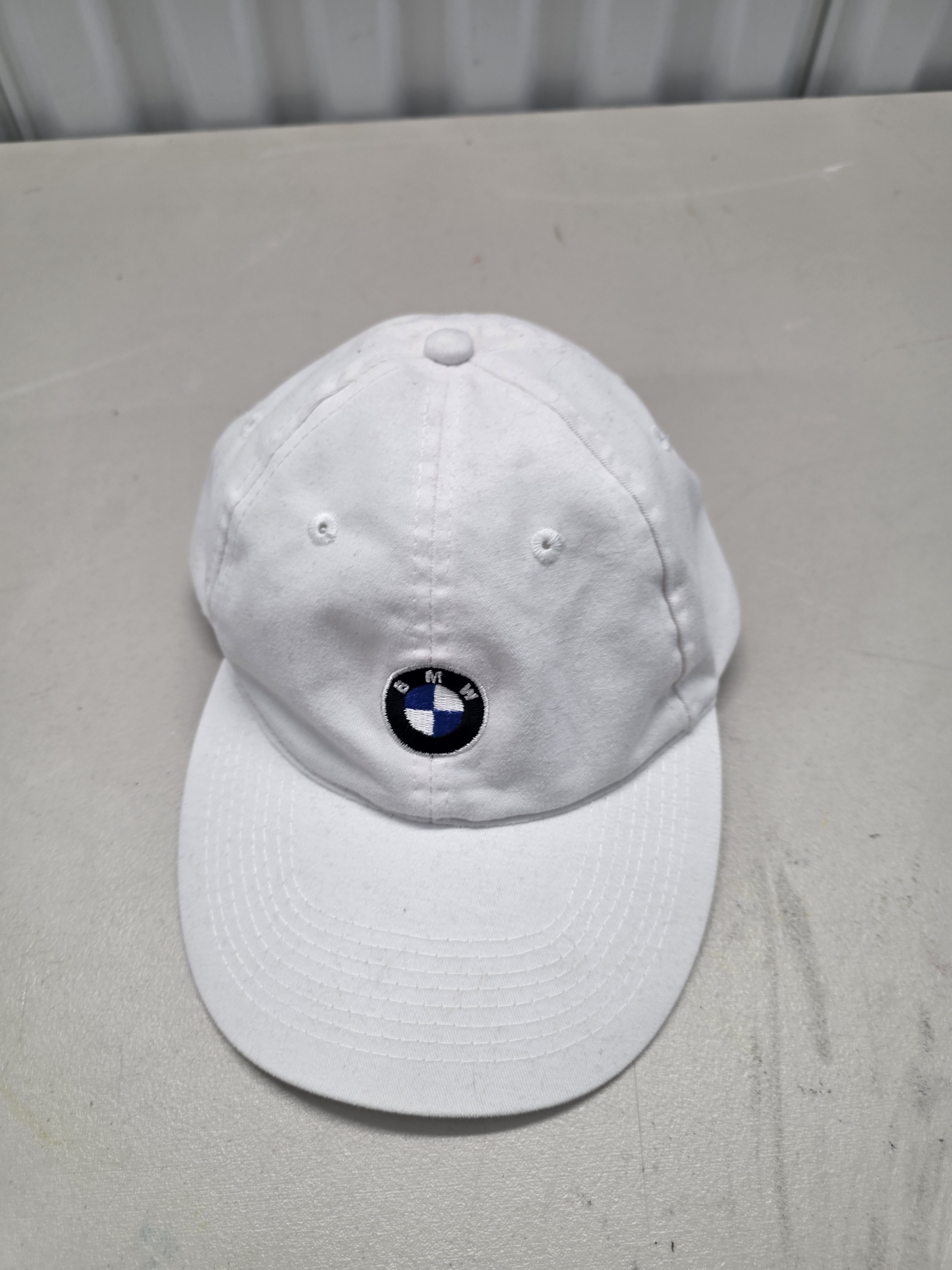 Bmw White Baseball Cap With Embroidered Logo